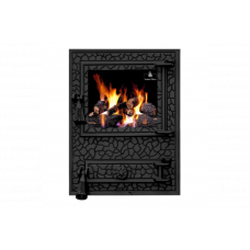 Дверцята чавунні для печі/барбекю Iron Fire Vision 370х490 мм з вогнетривким склом Robax