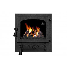 Дверцята чавунні для печі/барбекю Iron Fire Amber Lux 465×485 мм з вогнетривким склом Robax