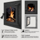 Дверцята чавунні для каміна/барбекю Iron Fire Bastion S 370х400 мм з вогнетривким склом Robax