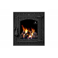Дверцята чавунні для каміна/барбекю Iron Fire Bastion S 370х400 мм з вогнетривким склом Robax