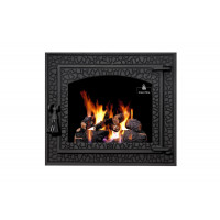 Дверцята чавунні для каміна/барбекю Iron Fire Bastion L 460x400 мм з вогнетривким склом Robax