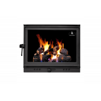 Дверцята чавунні для каміна/барбекю Iron Fire Neil 575x495 мм з вогнетривким склом Robax