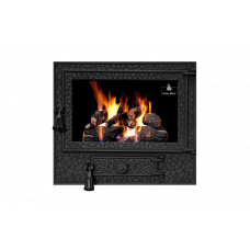 Дверцята чавунні для печі/барбекю Iron Fire Panorama Lux 580х500 мм з вогнетривким склом Robax