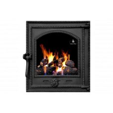 Дверцята чавунні для каміна/барбекю Iron Fire Style 35 350х390 мм з вогнетривким склом Robax