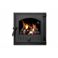 Дверцята чавунні для каміна/барбекю Iron Fire Style 40 390х390 мм з вогнетривким склом Robax