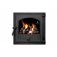 Дверцята чавунні для каміна/барбекю Iron Fire Style 40 390х390 мм з вогнетривким склом Robax