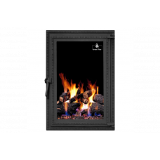 Дверцята чавунні для каміна/барбекю Iron Fire Brown 440x640 мм з вогнетривким склом Robax