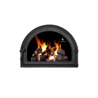 Дверцята чавунні для каміна/барбекю Iron Fire Viola 585х440 мм з вогнетривким склом Robax