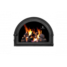 Дверцята чавунні для каміна/барбекю Iron Fire Viola 585х440 мм з вогнетривким склом Robax