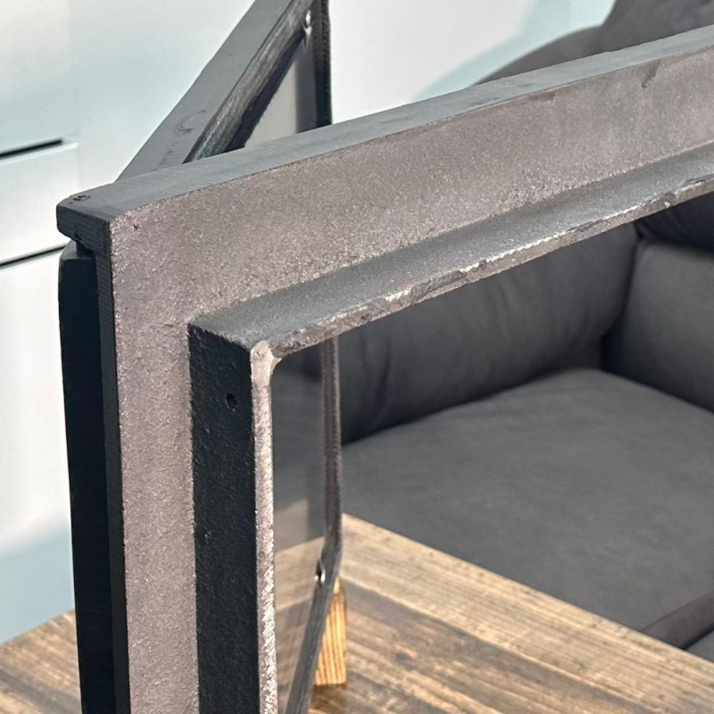 Комплект дверцят чавунні для каміна/барбекю Iron Fire Neil 575х495 мм з вогнетривким склом Robax + піддувальна Style 50 315х165 мм