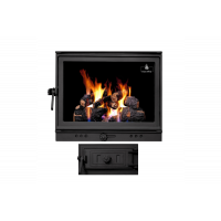 Комплект дверцы чугунной для камина/барбекю Iron Fire Neil 575х495 мм с огнеупорным стеклом Robax + поддувальная Style 50 315х165 мм