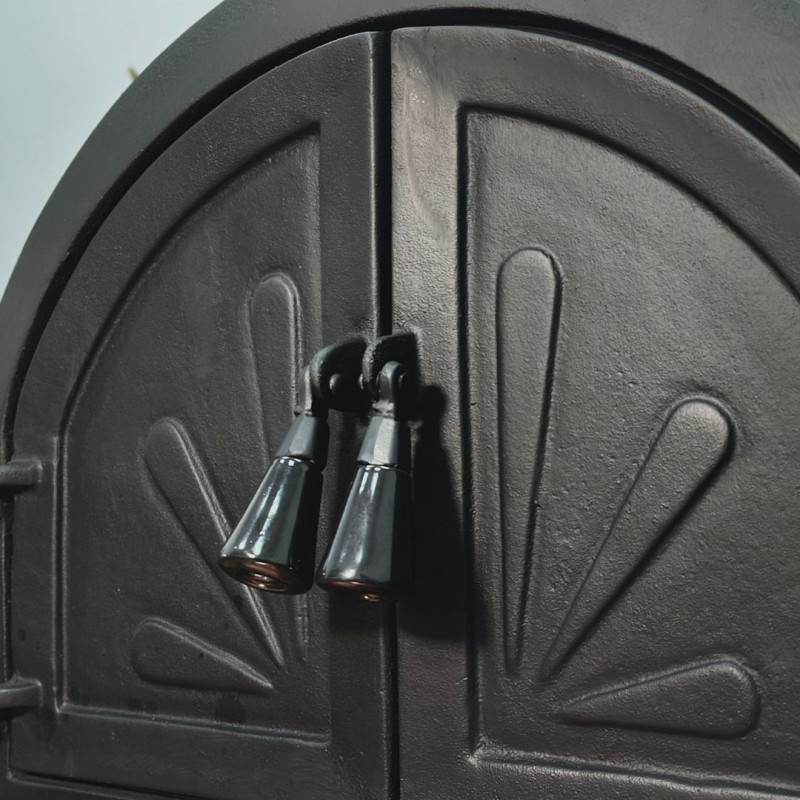 Комплект дверцят чавунні для каміна/барбекю Iron Fire Adeline 550х410 мм + піддувальна Style 50 315х165 мм