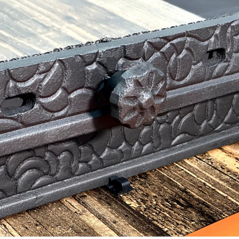 Комплект дверцят чавунні для каміна/барбекю Iron Fire Magnus 700x500 мм з вогнетривким склом Robax + піддувальна Bastion 375х175 мм