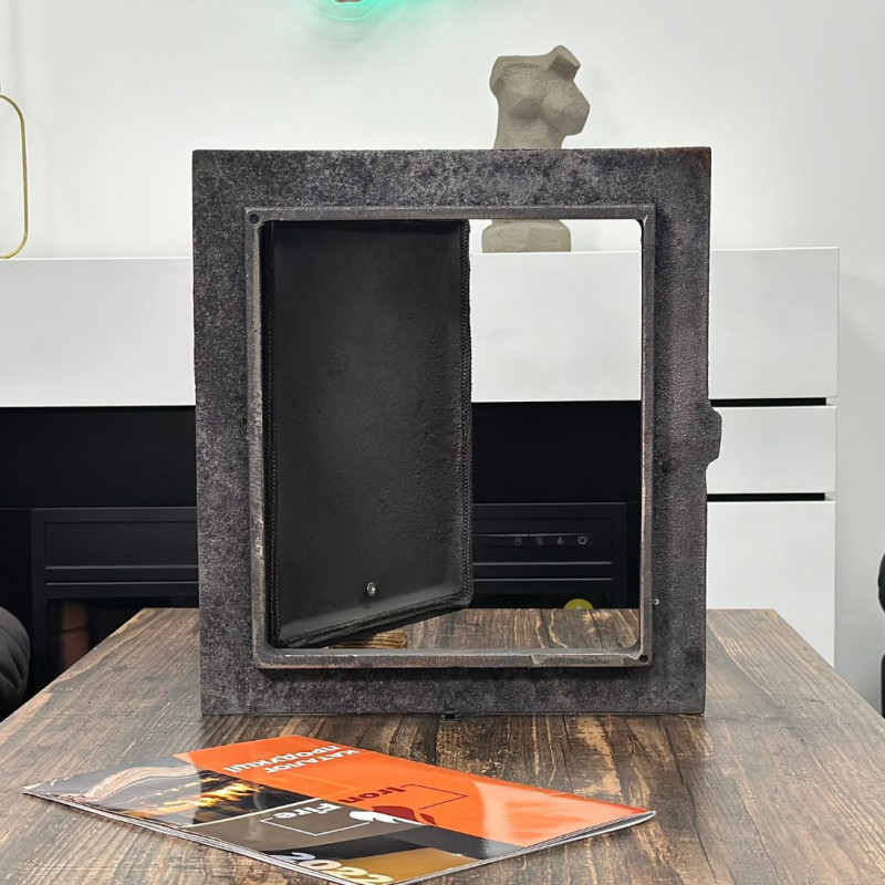 Комплект дверцят чавунні для каміна/барбекю Iron Fire Style 35 WG 350х390 мм + піддувальна Style 35 315х180 мм