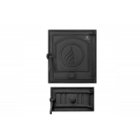 Комплект дверцы чугунной для камина/барбекю Iron Fire Style 35 WG 350х390 мм + поддувальная Style 35 315х180 мм