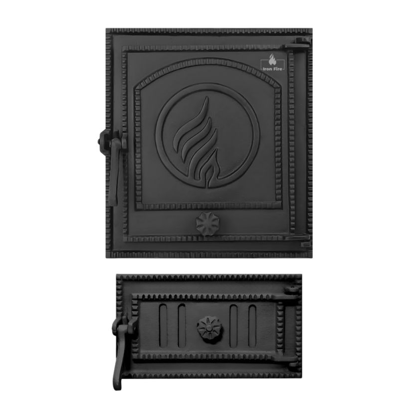 Комплект дверцят чавунні для каміна/барбекю Iron Fire Style 35 WG 350х390 мм + піддувальна Style 35 315х180 мм