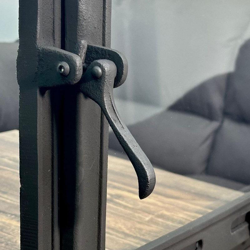 Комплект дверцят чавунні для каміна/барбекю Iron Fire Adam 640x440 мм з вогнетривким склом Robax + піддувальна Style 50 315х165 мм