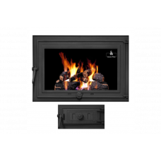 Комплект дверцят чавунні для каміна/барбекю Iron Fire Adam 640x440 мм з вогнетривким склом Robax + піддувальна Style 50 315х165 мм