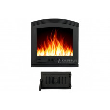 Комплект дверцят чавунні для каміна/барбекю Iron Fire Lexy 500x520 мм з вогнетривким склом Robax + піддувальна West 320х180 мм