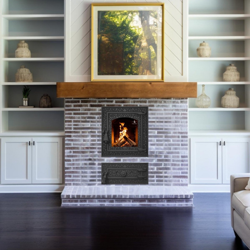 Дверцята чавунні піддувальні для каміна/ печей Iron Fire Bastion 375х175 мм