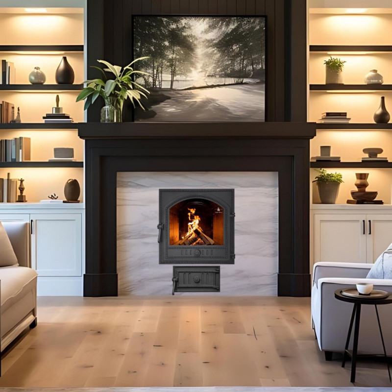 Дверцята чавунні піддувальні для каміна/ печей Iron Fire Style 35 315x180 мм