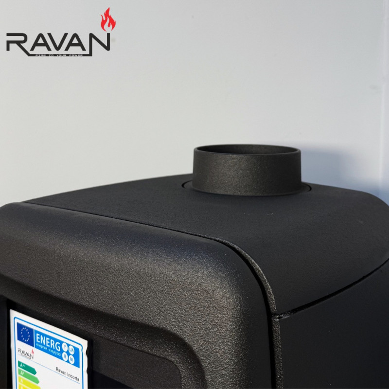 Чавунна піч камін Ravan Incorta 10 кВт на дровах