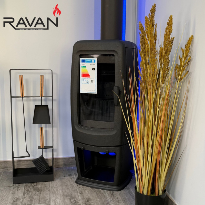 Чавунна піч камін Ravan Incorta 10 кВт на дровах