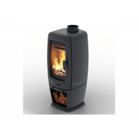 Чугунная печь камин Ravan Incorta 10 кВт на дровах