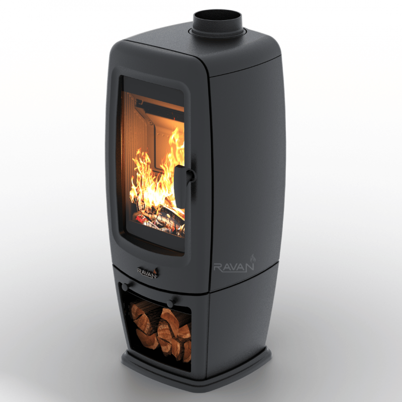 Чавунна піч камін Ravan Incorta 10 кВт на дровах