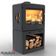 Чавунна дров’яна піч-камін Ravan Nevada 14 кВт