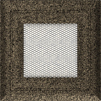Камінна решітка Решітка Oskar чорно-золота 11x11 Kratki