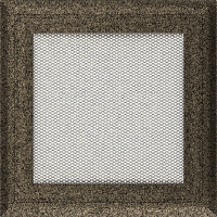 Каминная решетка Решетка Oskar черно-золотая 17x17 Kratki