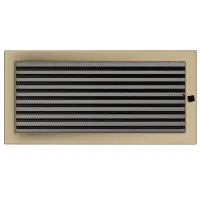Камінна решітка 22x45 золото гальванічне з жалюзями Kratki