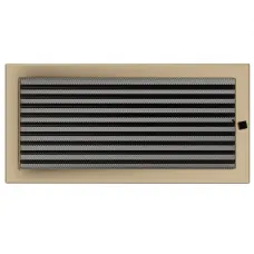 Камінна решітка 22x45 золото гальванічне з жалюзями Kratki