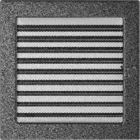 Каминная решетка Решетка черно-серебряная с жалюзями 22x22 Kratki