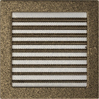 Каминная решетка Решетка черно-золотая с жалюзями 22x22 Kratki