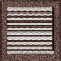 Камінна решітка Решітка Oskar мідна фарбована з жалюзями 22x22 Kratki
