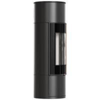 Сталева піч-камін Kratki AMBLER  з ручкою з дерева Ятоба Ø 150 (7 кВт)