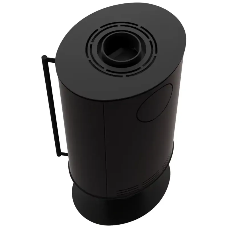 Сталева піч-камін Kratki ERIK на ніжці з обертовим корпусом (5,5 кВт)