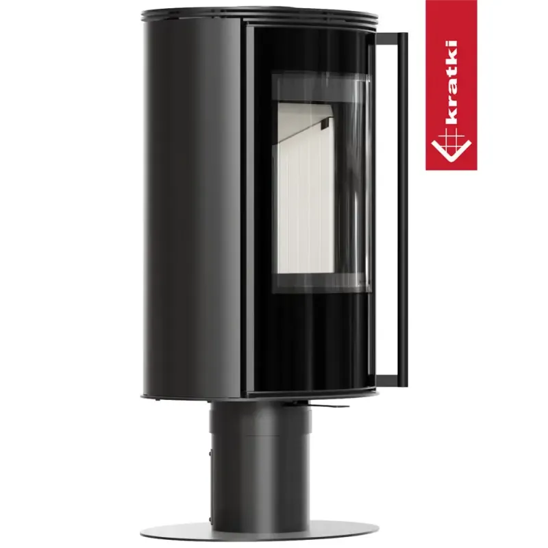 Сталева піч-камін Kratki ERIK на ніжці з обертовим корпусом (5,5 кВт)
