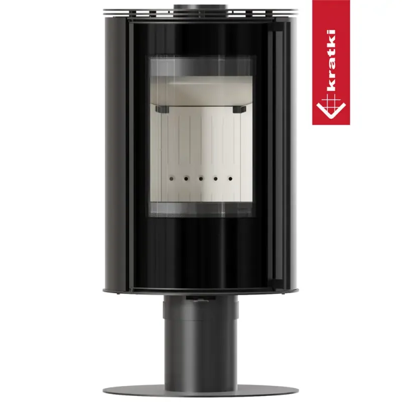 Сталева піч-камін Kratki ERIK на ніжці з обертовим корпусом (5,5 кВт)