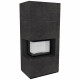 Камін Kratki FLOKI BOX лівий 8 kW Ø 160 в обудові з керамограніту FOKOS GRAFITE