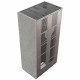 Камін Kratki FLOKI BOX 8 kW Ø 160 в обудові з керамограніту  CEMENTO GRIGIO BOCCIARDATA