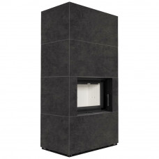 Камін Kratki FLOKI BOX 8 kW Ø 160 в обудові з керамограніту  FOKOS GRAFITE