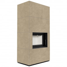 Камін Kratki FLOKI BOX 8 kW Ø 160 в обудові з керамограніту  FOKOS RENA