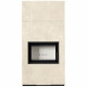 Камін Kratki FLOKI BOX 8 kW Ø 160 в обудові з керамограніту  OXIDE BIANCO