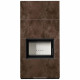 Камін Kratki FLOKI BOX 8 kW Ø 160 в обудові з керамограніту  OXIDE MORO
