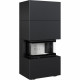 Камін Kratki NBC 7 в обудові HOME EASY BOX стальний - чорний