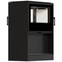 Сталева піч-камін Kratki KARI 80 тунель з вбудованою нішою для дров Ø 180 (12 кВт)