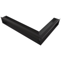 Камінна решітка LUFT кутова ліва чорна 76,6x54,7x12 Slim Kratki